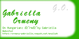 gabriella ormeny business card